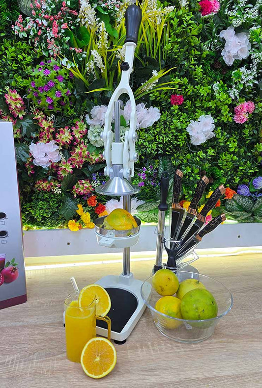 عصارة اليدوية 5 في 1 تعصر و تقطع الخضر و الفواكه بطرق مختلفة و رائعة🍊🍋أصلية حجم كبير PRESSE AGRUME MANUEL