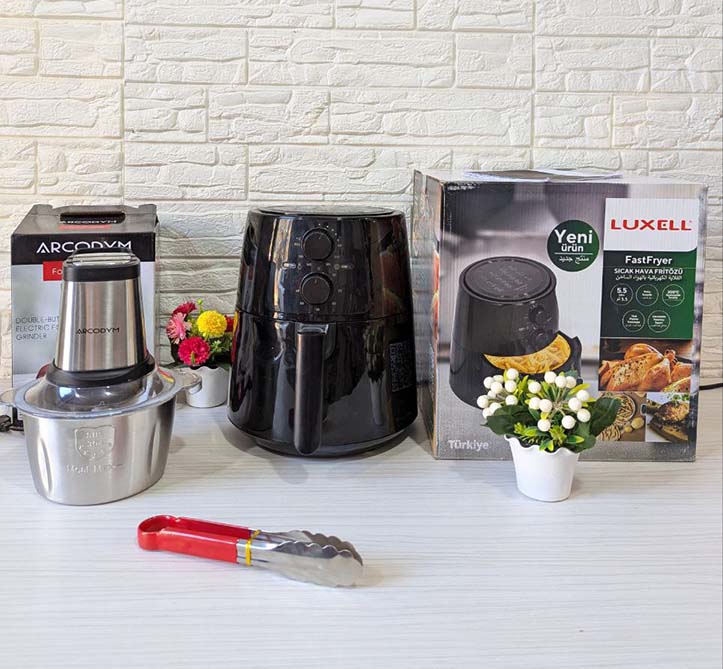 FRITEUSE LUXELL TURKEY + HACHOIR MIDEA ARCODYM + CADEAU باك حصري للمطبخ مقلاة هوائية + مفرمة اللحوم + هدية مجانية 🎁