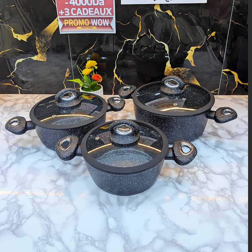 تخفيضات كبرى على عرض طقم 30 قطعة من الأواني الفخمة من القرانيت و 3 هدايا باطل (004)