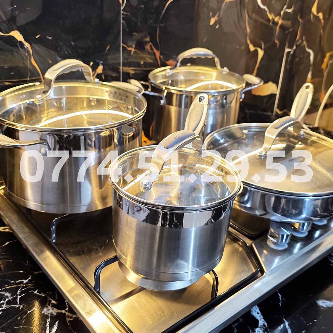 (N) SERIE CUISINE SINARCO 8 PCS INOX 18/10 100% ALIMENTAIRE من أجود الطقوم و أنواع الإنوكس🔥
