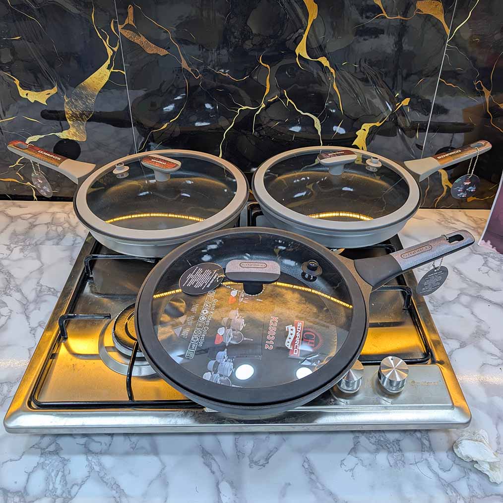 (N) SERIE CUISINE SINARCO 12 PCS GRANITE 100% ALIMENTAIRE (091) من أجود الطقوم و أنواع القرانيت🔥