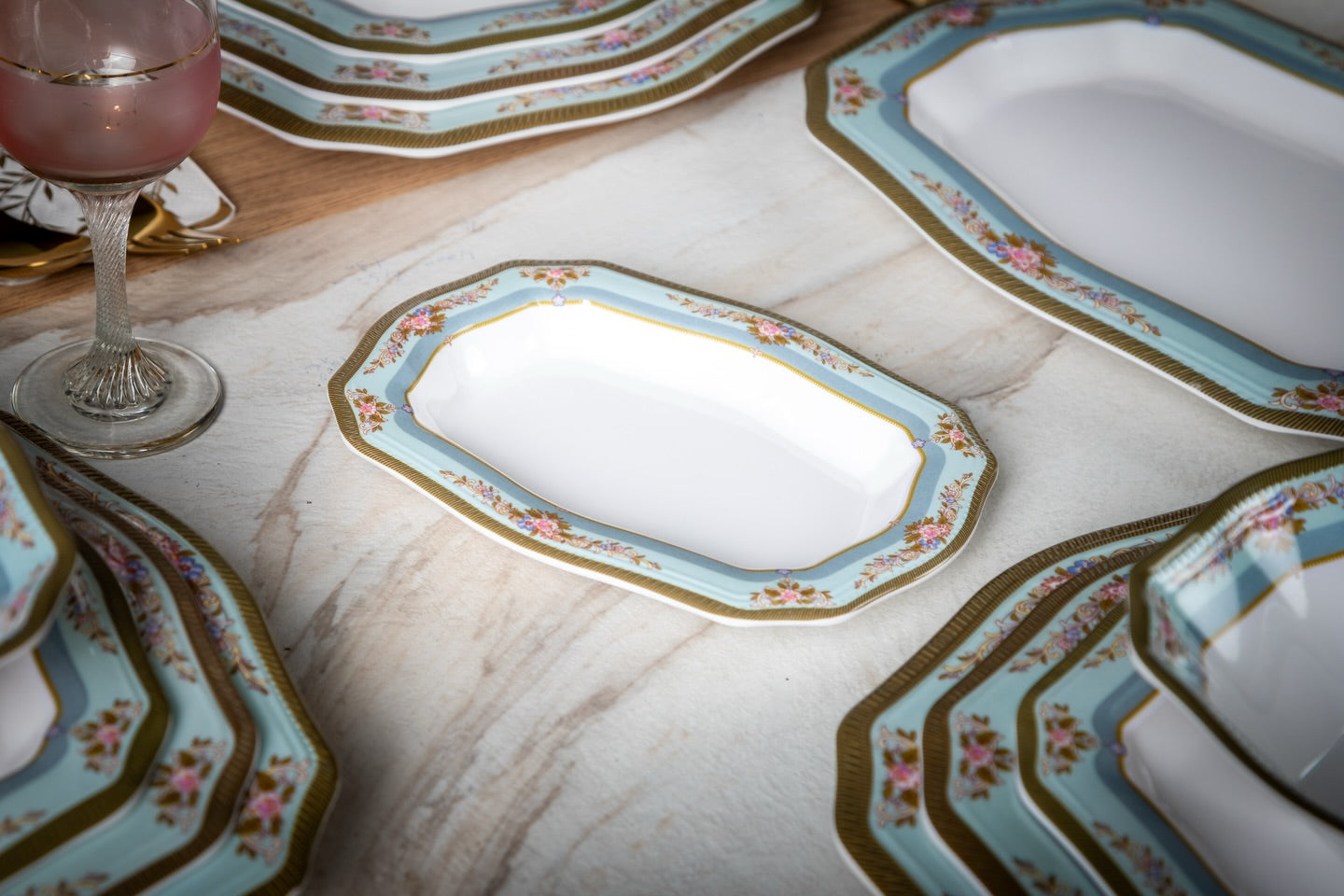 (N) PACK SERIE TABLE 30 PCS (088) طقم أواني ميلامين فرساي 30 قطعة غير قابل للكسر