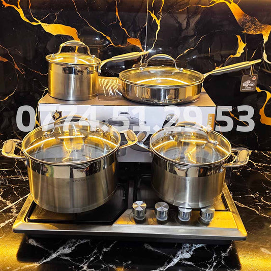(N) SERIE CUISINE SINARCO 8 PCS INOX 18/10 100% ALIMENTAIRE من أجود الطقوم و أنواع الإنوكس🔥