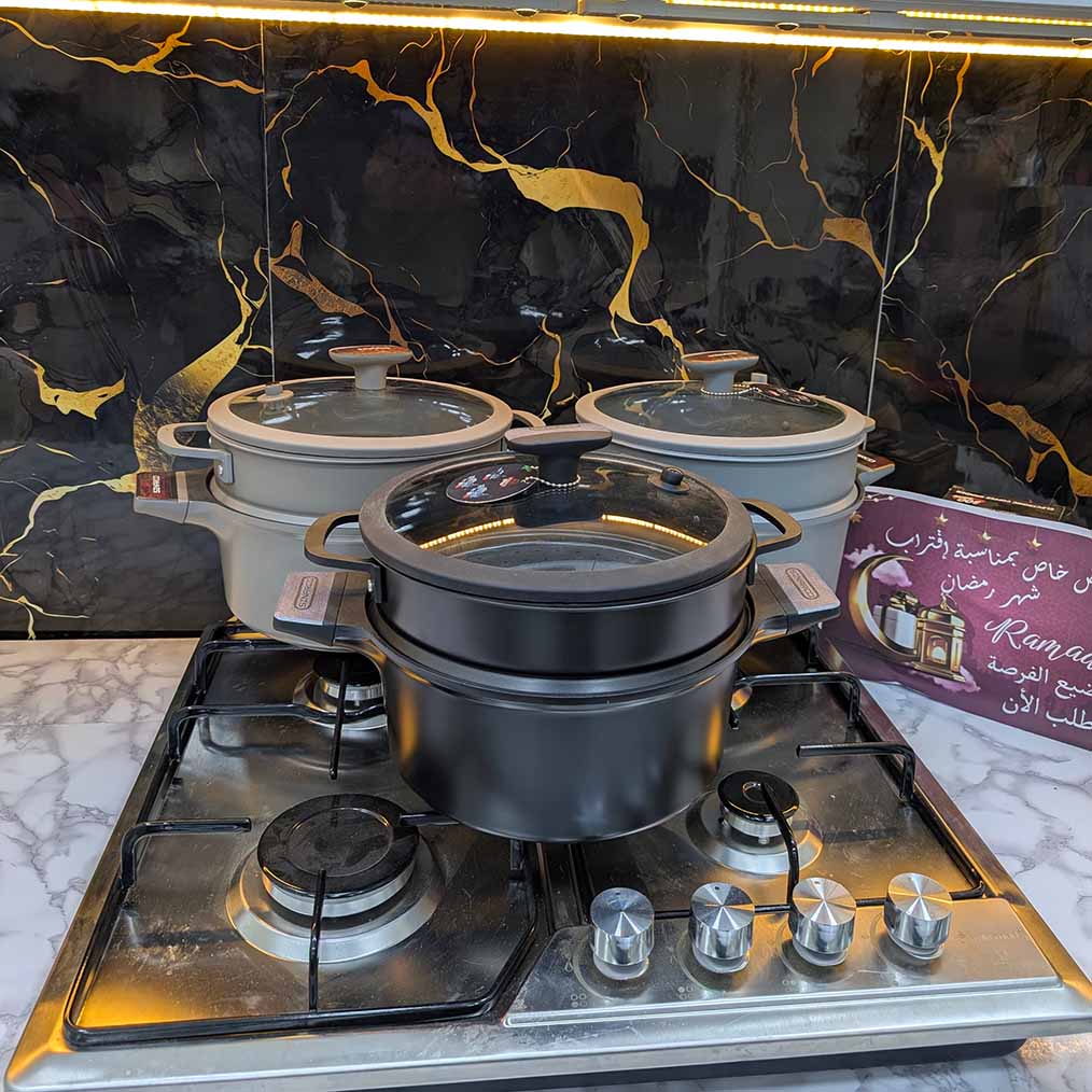 (N) SERIE CUISINE SINARCO 12 PCS GRANITE 100% ALIMENTAIRE (091) من أجود الطقوم و أنواع القرانيت🔥