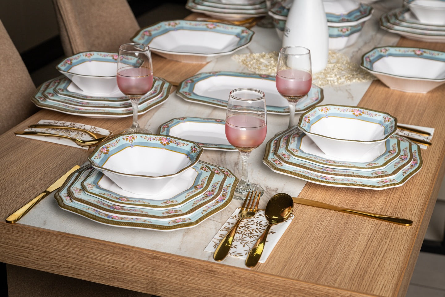 (N) PACK SERIE TABLE 30 PCS (088) طقم أواني ميلامين فرساي 30 قطعة غير قابل للكسر