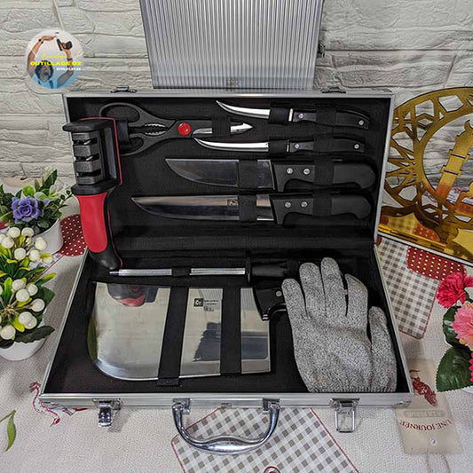 حقيبة سكاكين 🔪 من 8 قطع و هدية مجانية 🎁
